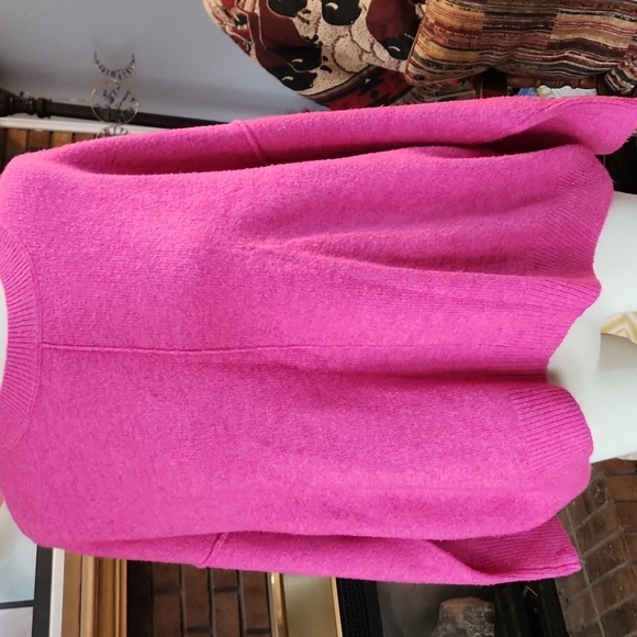 Vince Camuto Sweaters - Vince Camuto Pink Baggy Sweater Size XL Crew Neck 3/4 Sleeves Oversized EASTER